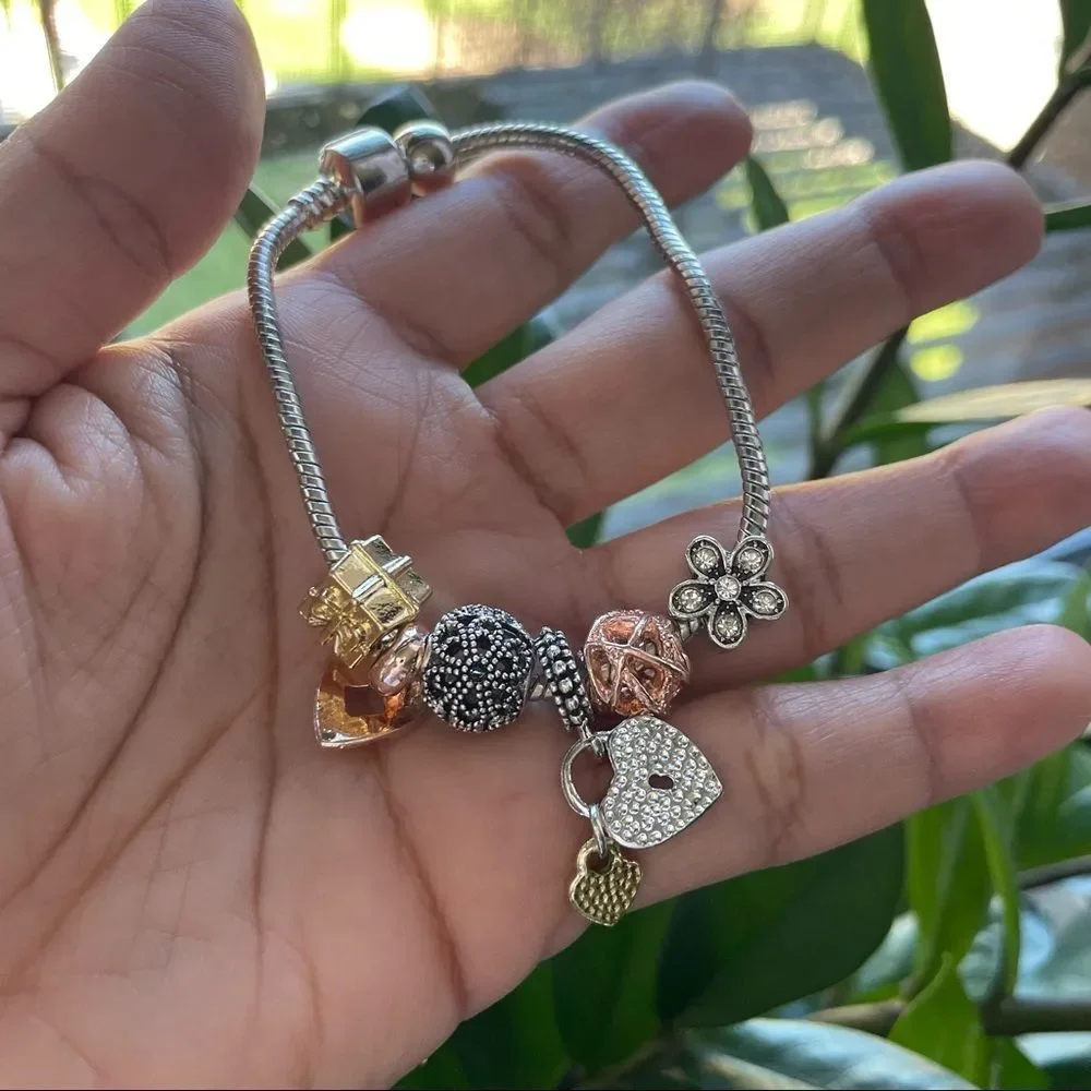 2x$20 - Women’s Silver Color Charms Bracelet - Picture 5 of 10